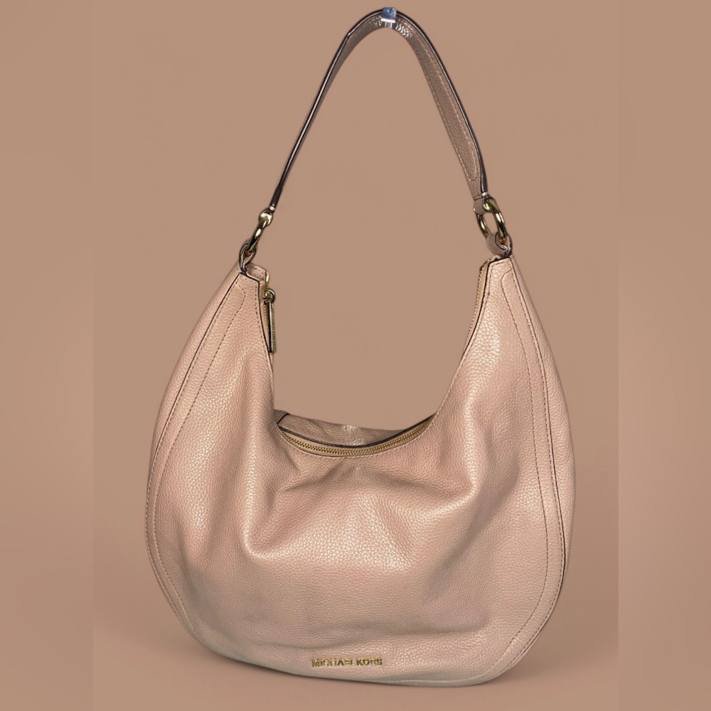 Michael Kors Bedford Crescent Leather Large Convertible Shoulder Bag
